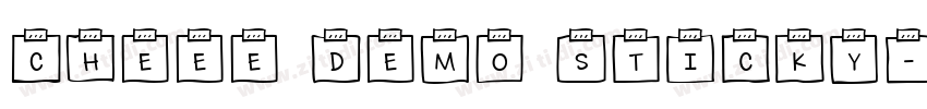 Cheee Demo Sticky字体转换